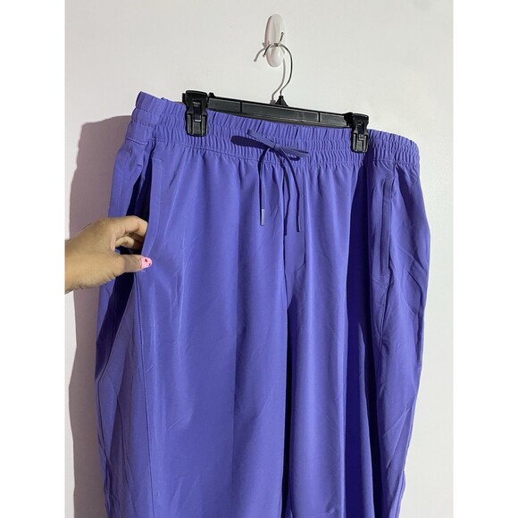 Athleta Pants 18 Arrival Dark Adonis Purple Ankle Straight Leg Travel Athleisure - Picture 8 of 15